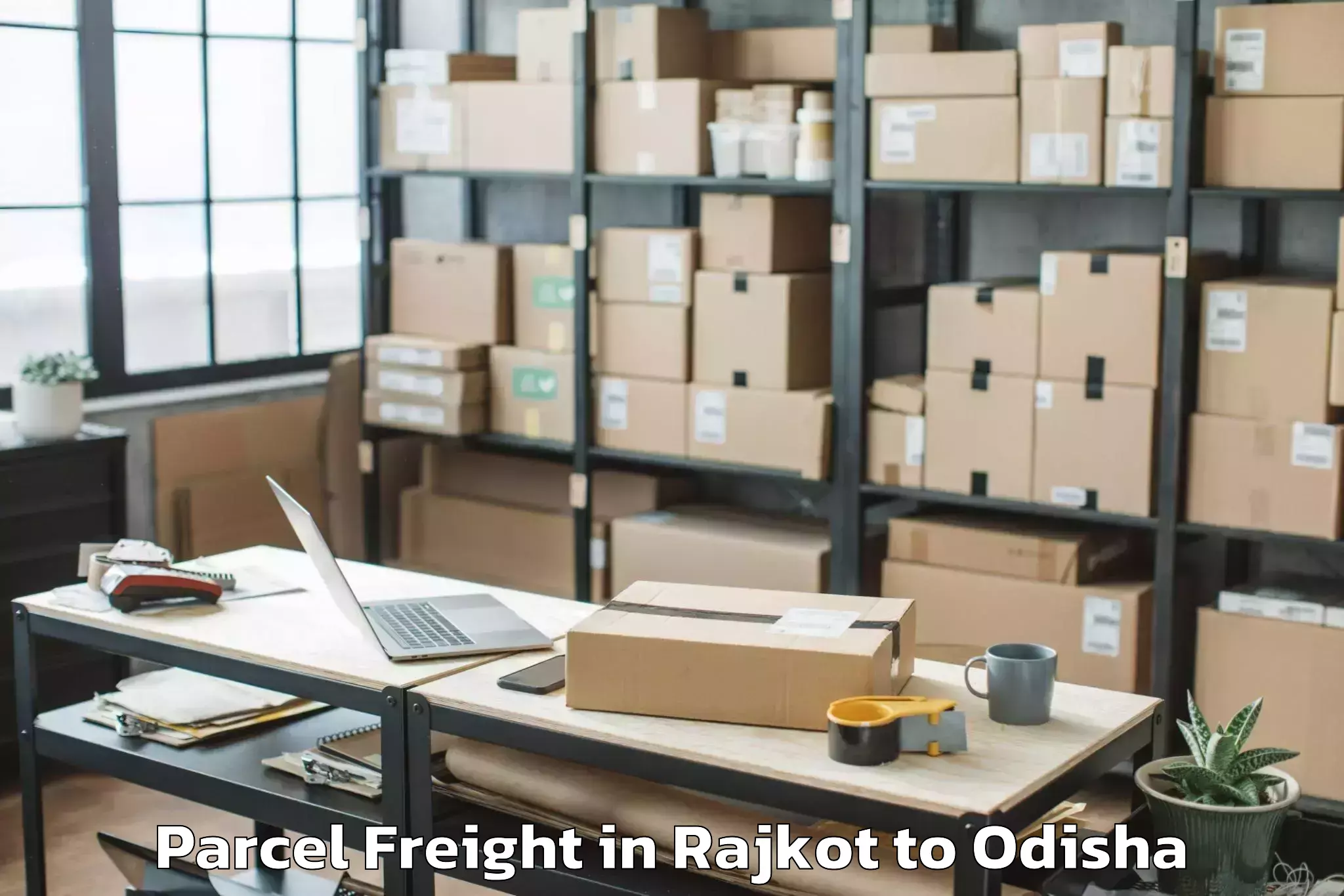 Book Your Rajkot to Rugudi Parcel Freight Today